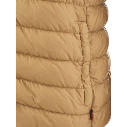 Beige Polyamide Chic Winter Coat