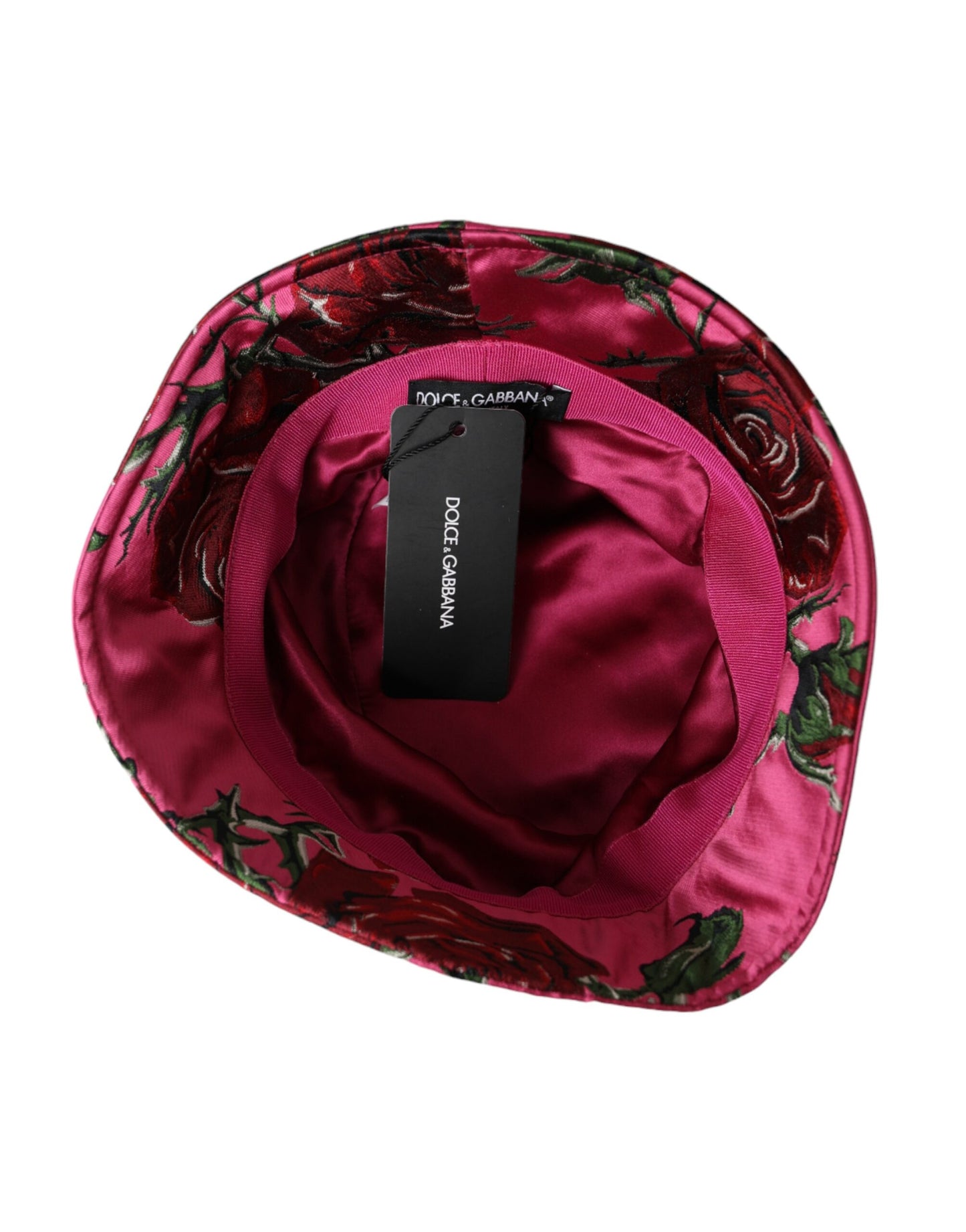 Pink Floral Cap Cotton Bucket Hat Men