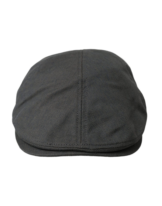 Dark Gray Nylon Cloth Newsboy Hat Men