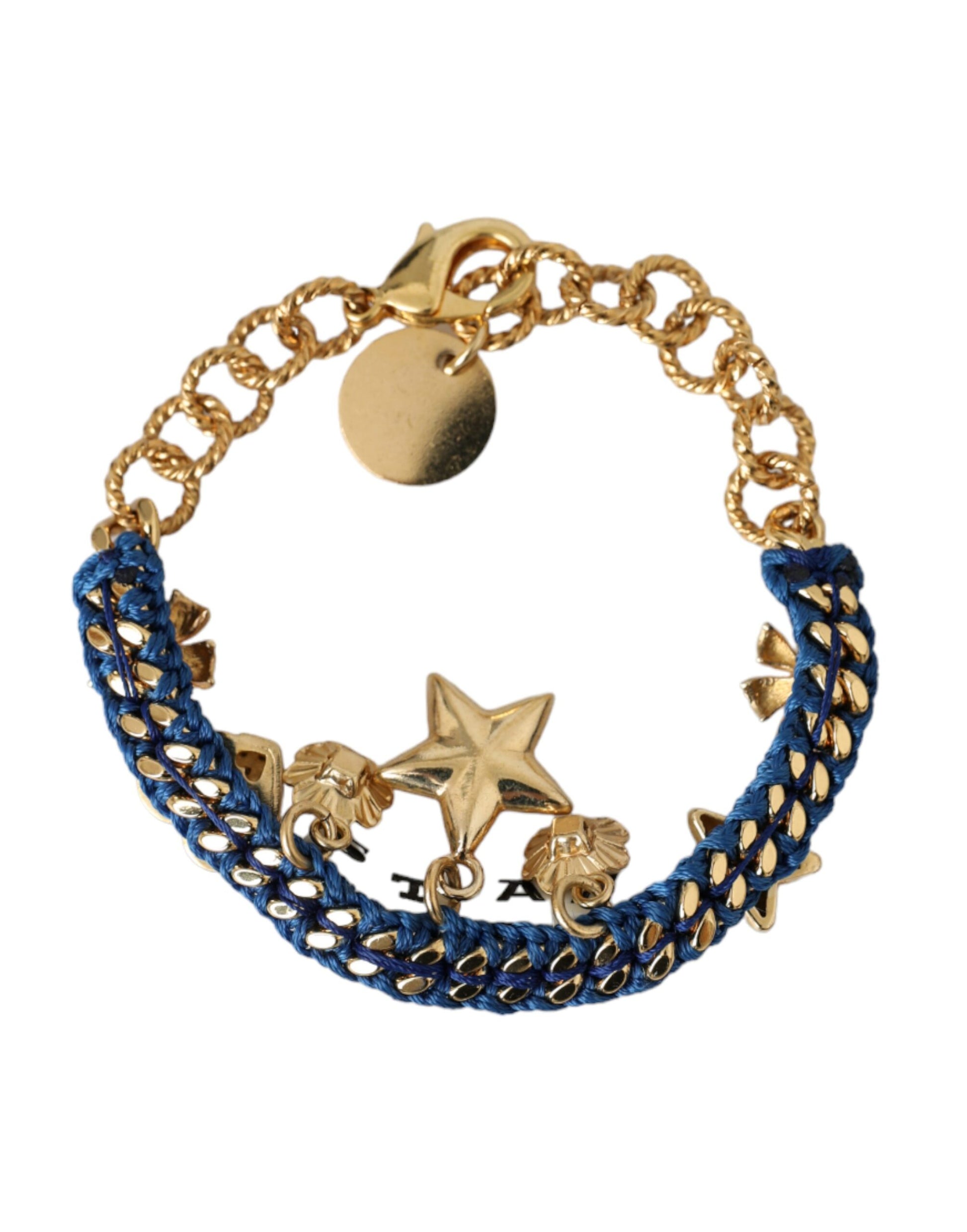 Gold Tone Brass Chain Star Fashion Bracelet