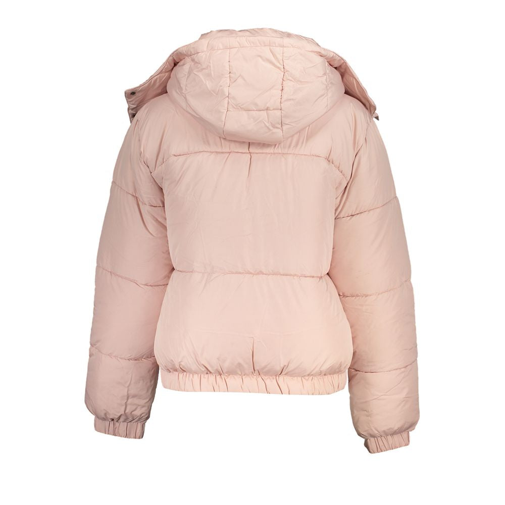 Pink Polyester Jackets & Coat