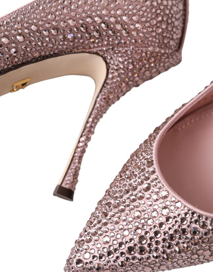 Pink Strass Crystal Heels Pumps Shoes