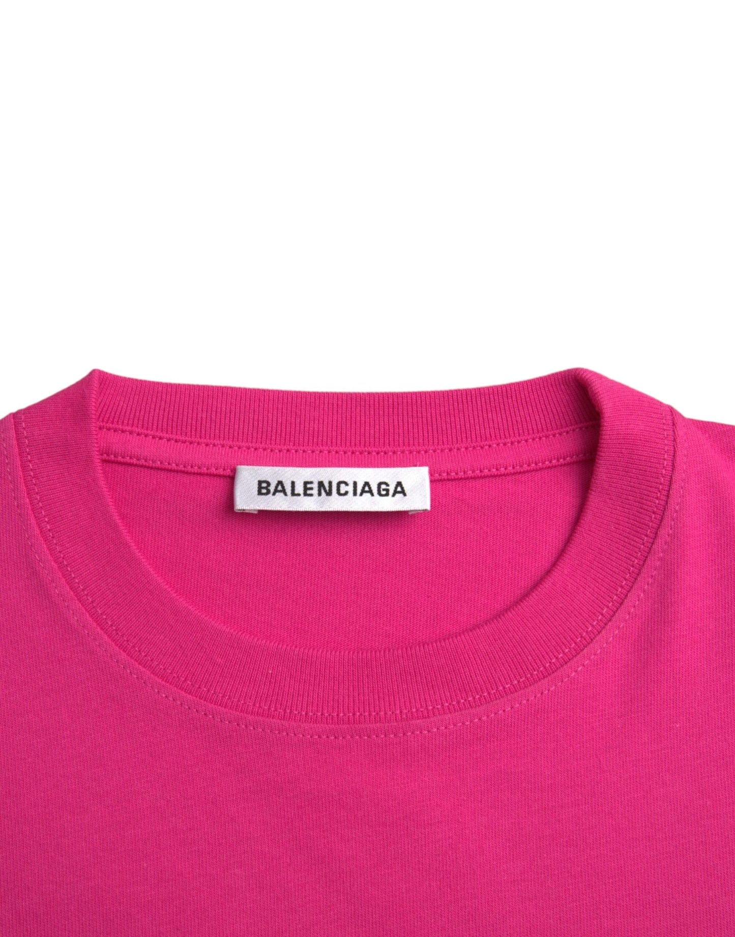 Pink Cotton Crew Neck Short Sleeves Tee T-shirt