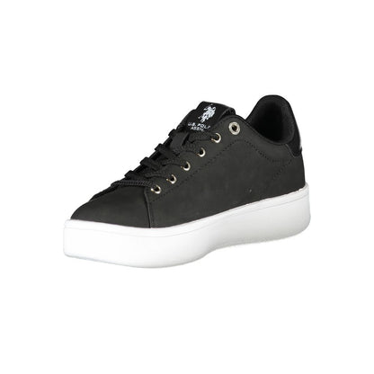 Black Polyester Women Sneaker