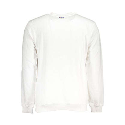 Classic Crew Neck Fleece Sweatshirt in White