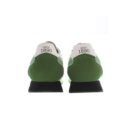 Green Polyester Men Sneaker