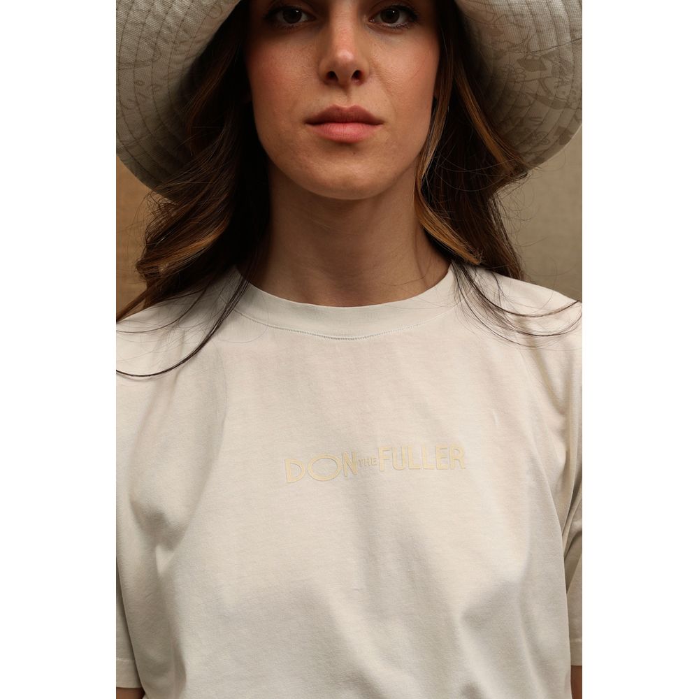 White Cotton Women T-Shirt