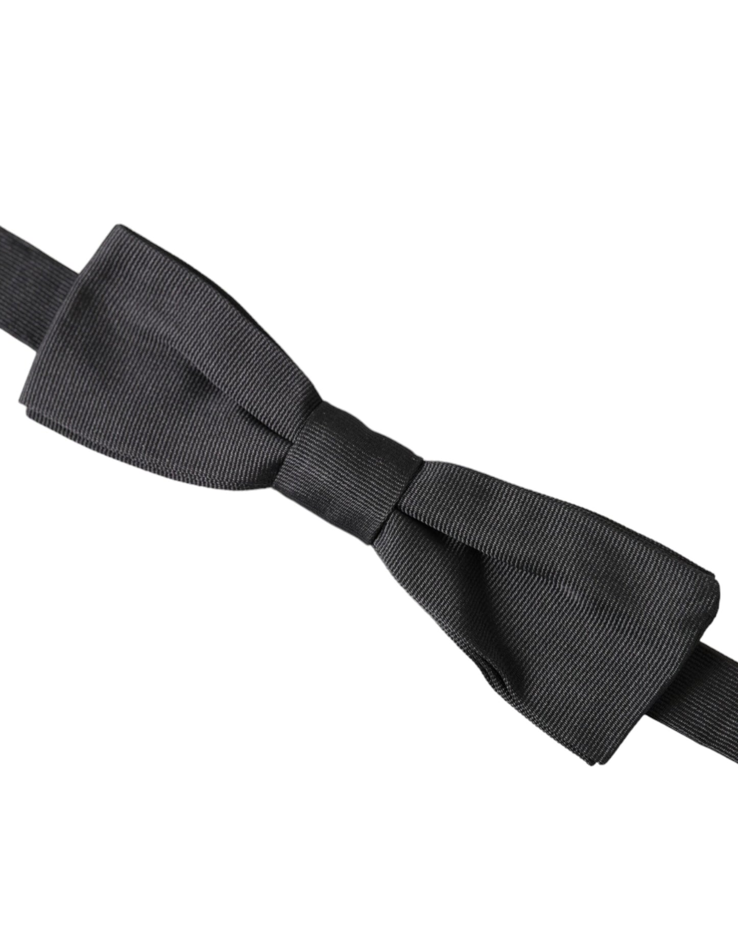 Black Silk Adjustable Neck Men Bow Tie