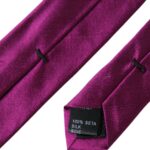 Purple Solid Satin Silk Adjustable Men Tie