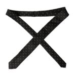 Black Silk Branded Logo Adjustable Men Tie