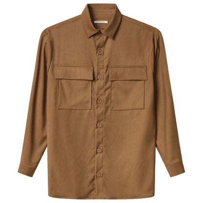 Brown Polyester Shirt