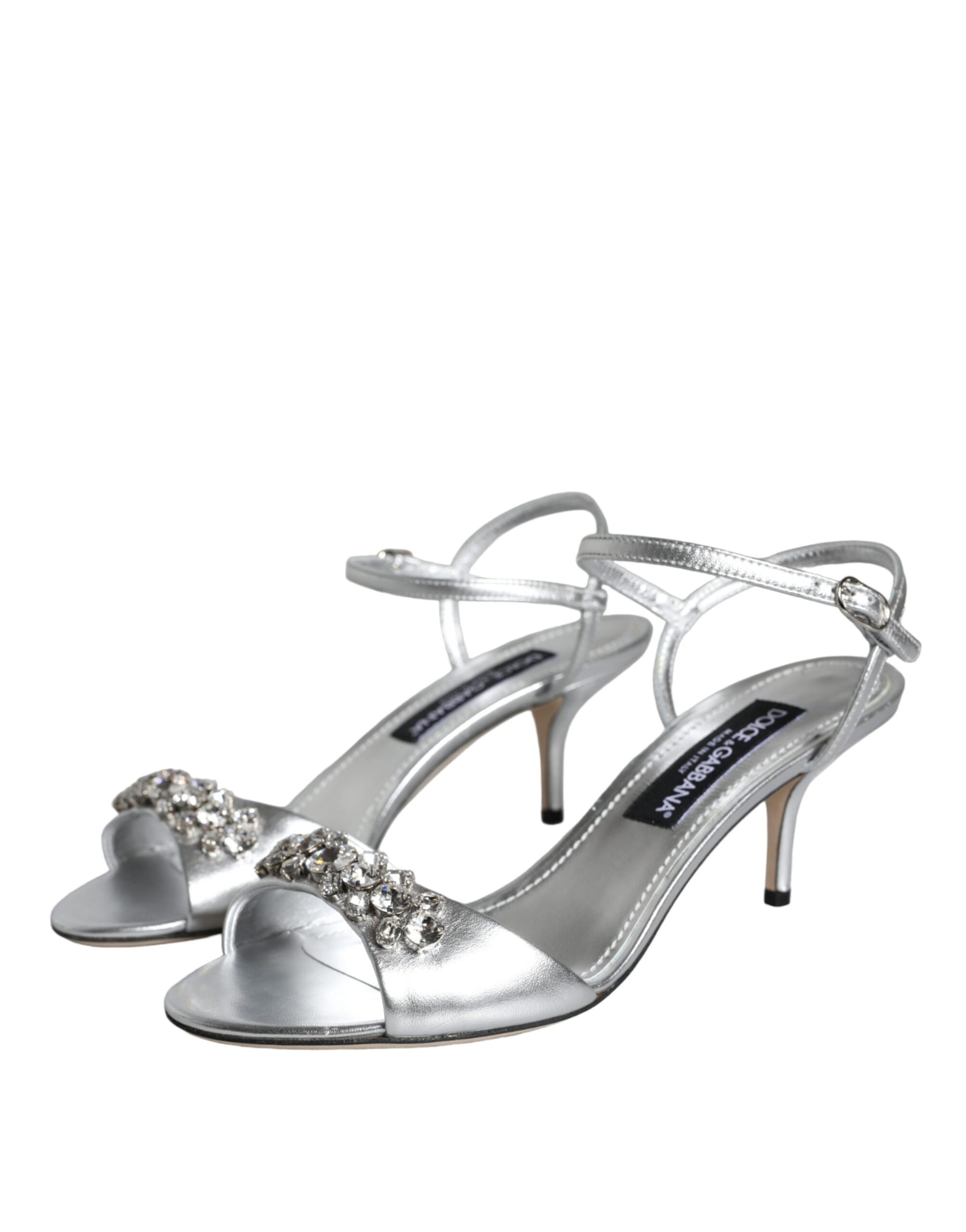 Silver Crystal AnkleStrap Keira Sandals Shoes