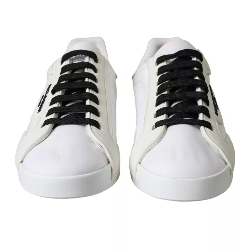 White Portofino Logo Low Top Trainers Sneakers Shoes