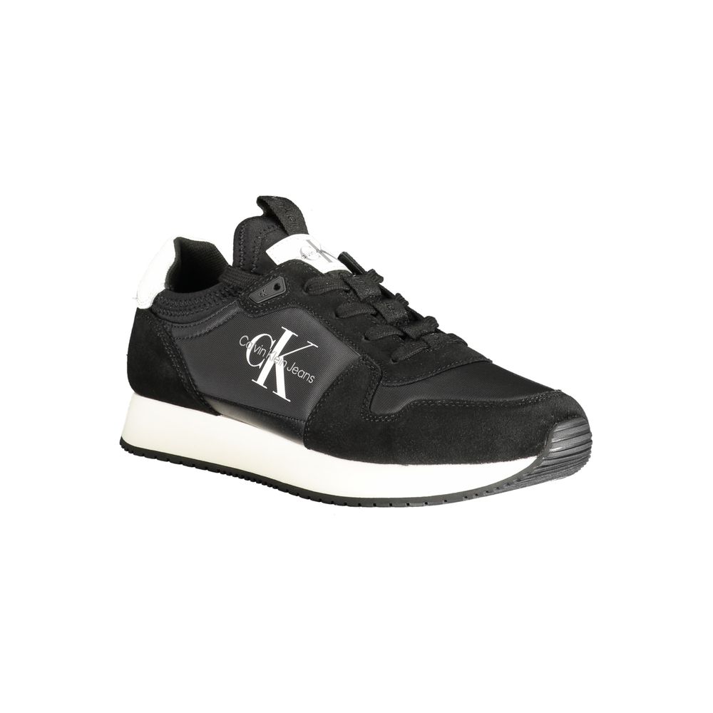 Black Polyester Sneaker