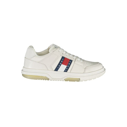 White Polyethylene Men Sneaker