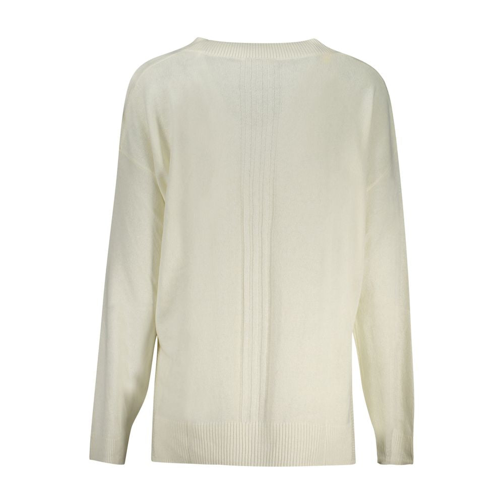 White Acrylic Women Sweater