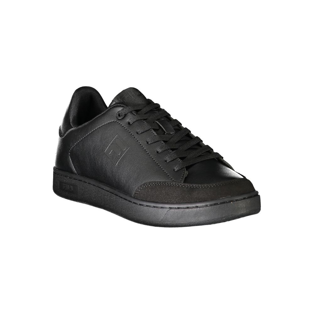 Black Polyester Men Sneaker