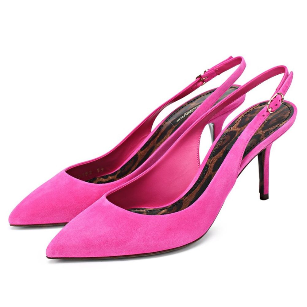 Fuchsia Leather Di Capra Pump