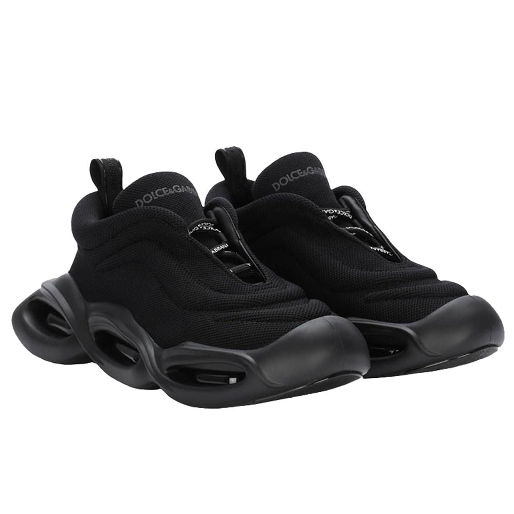 Black Polyester Sneaker