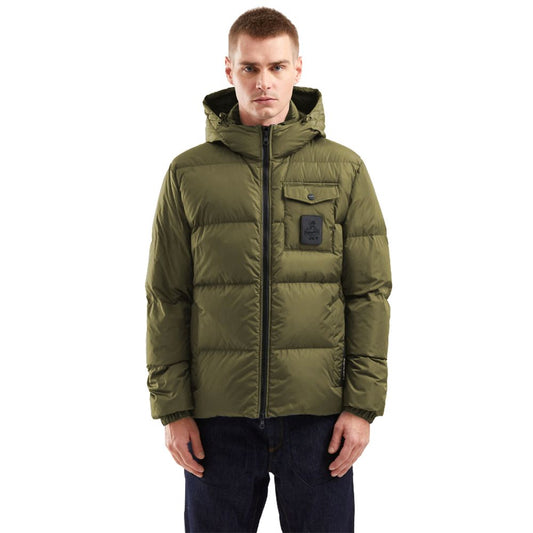 Green Nylon Men Jacket