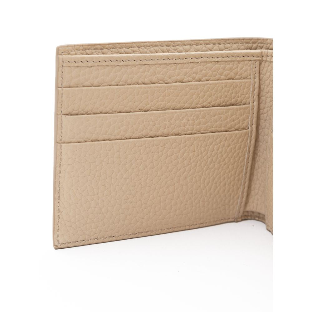 Beige Leather Wallet