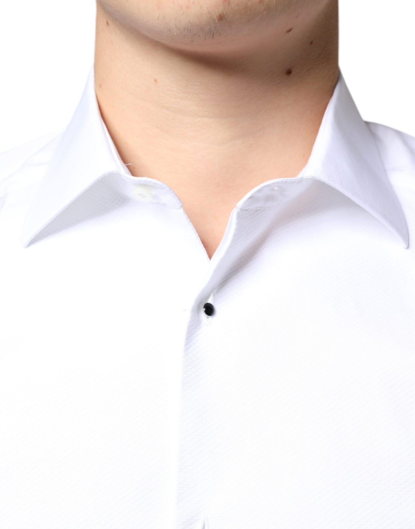 White Bib Cotton Poplin Formal Dress Shirt