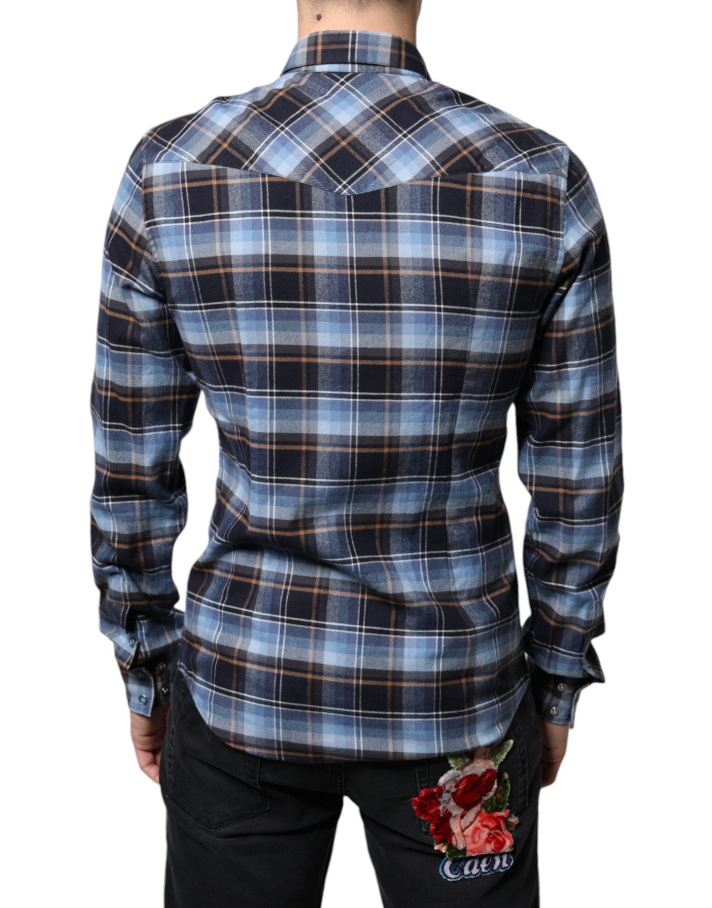 Multicolor Checkered Paradiso Patch Slim Fit Shirt