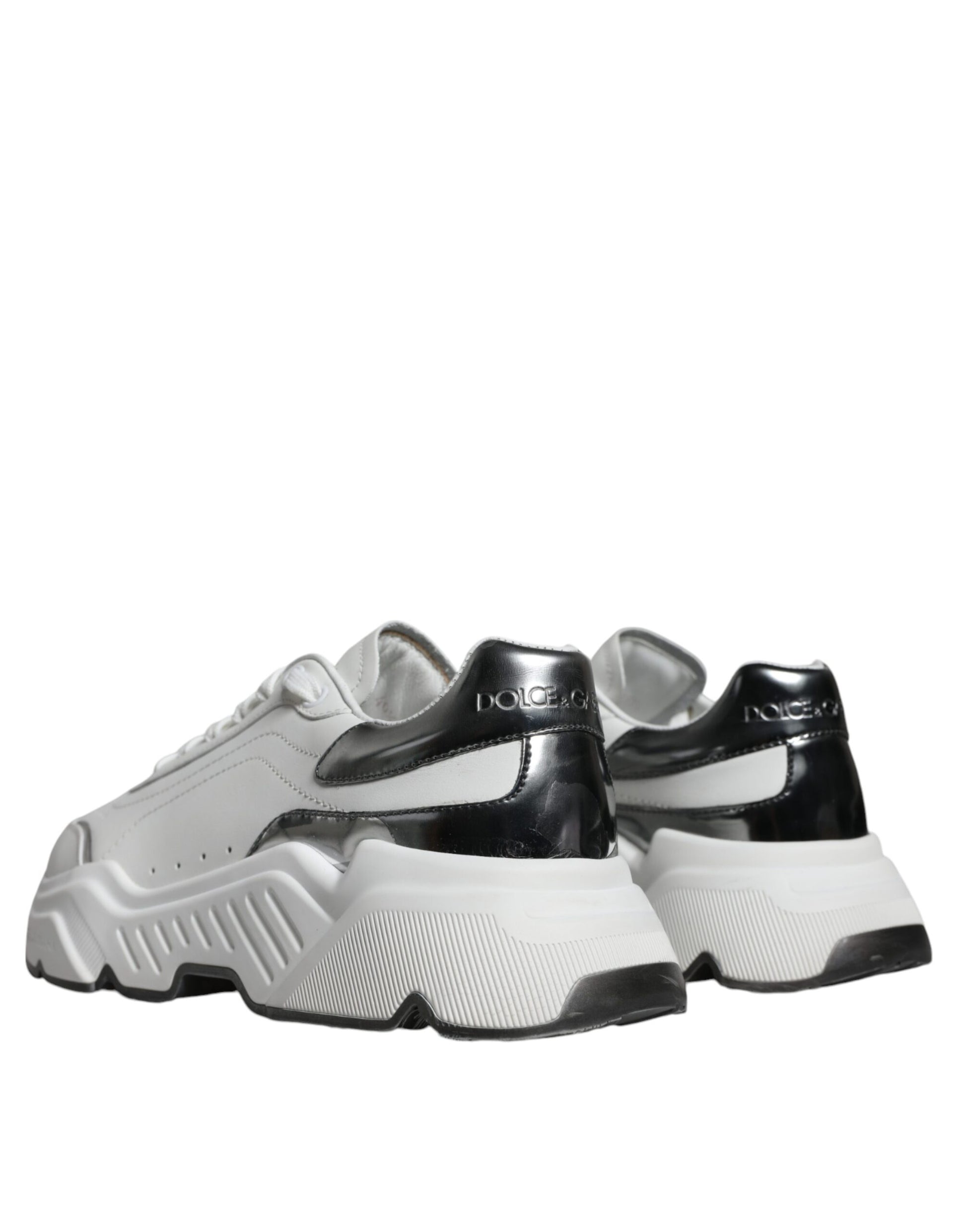 White Silver DAYMASTER Leather Sneakers Shoes