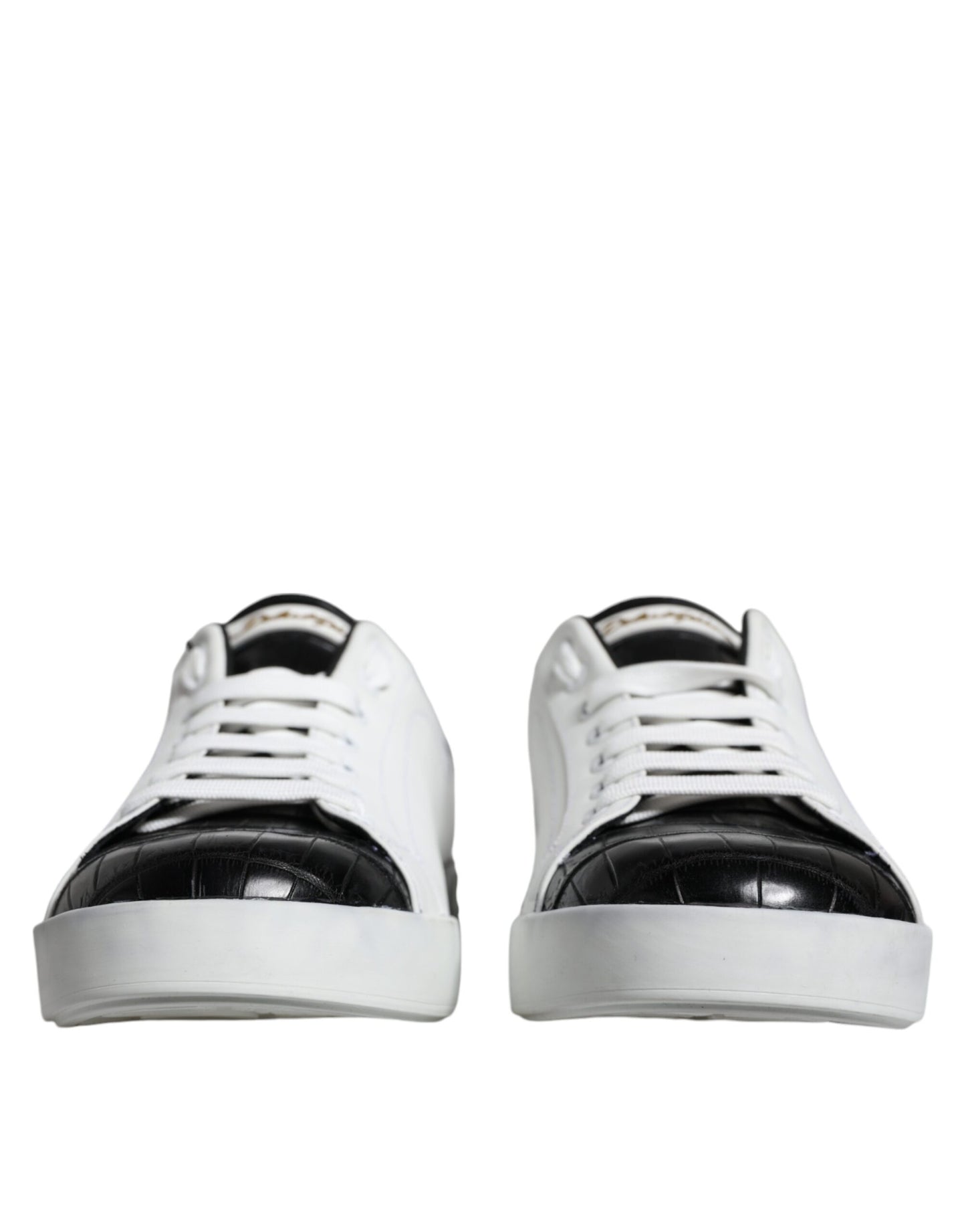 White Leather Logo Portofino Sneaker Shoes