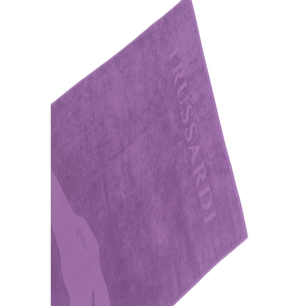 Purple Cotton Men Beach Towel