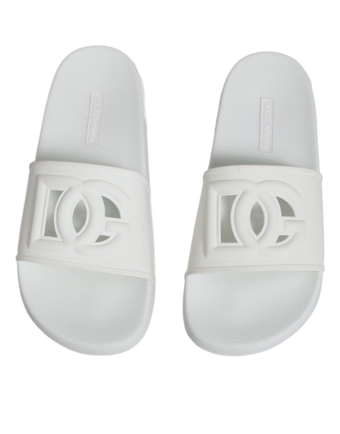 White Rubber Slides Sandals Beachwear Shoes