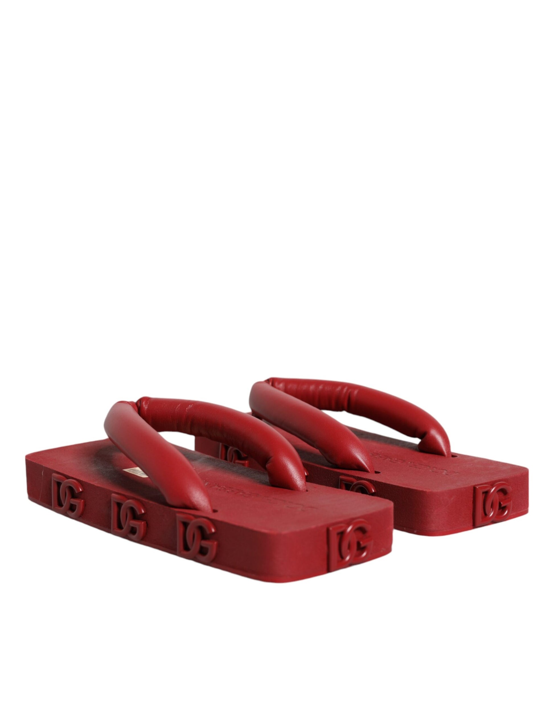 Red Rubber Slides Sandals Flip Flops Shoes