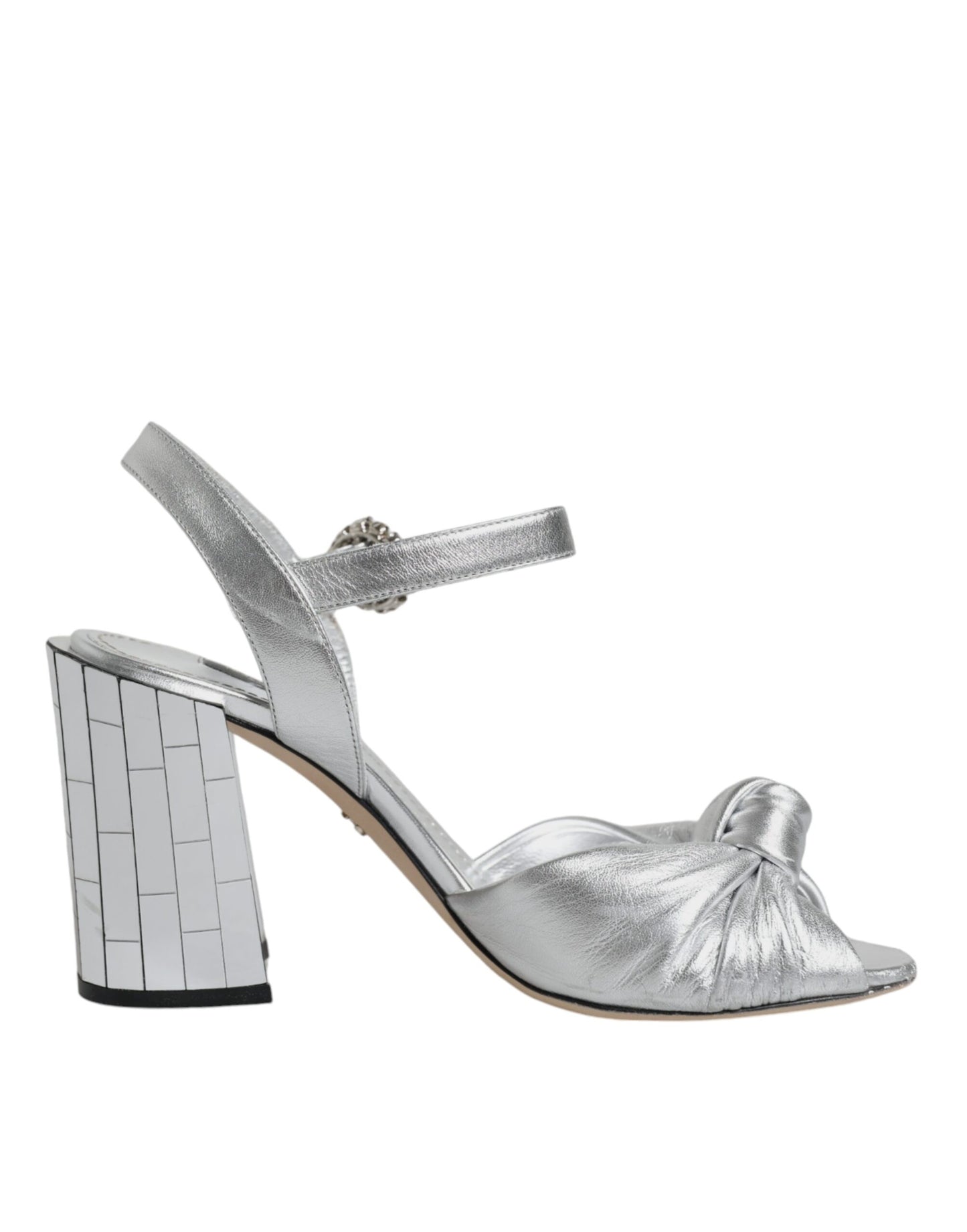 Silver Mirror Heels KEIRA Sandals Shoes