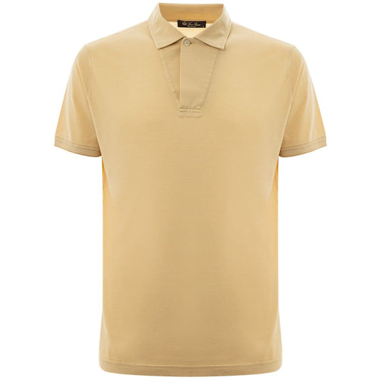 Yellow Silk Polo Shirt