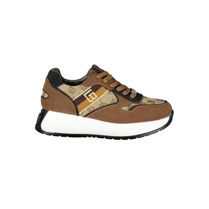 Brown Polyester Sneaker