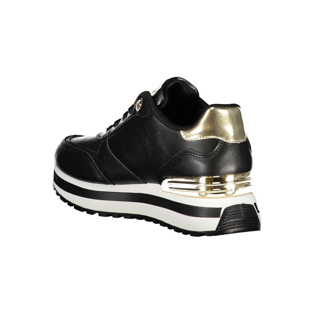 Black Polyester Sneaker