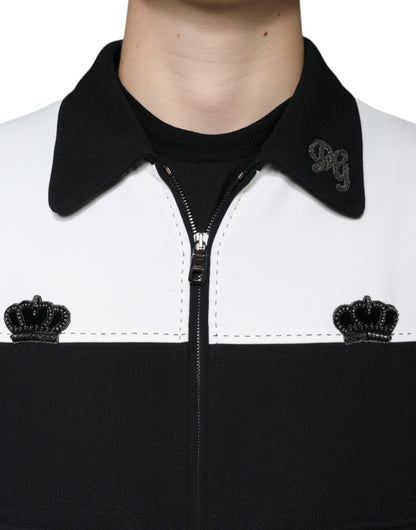 Black White DG Crown Full Zip Blouson Jacket