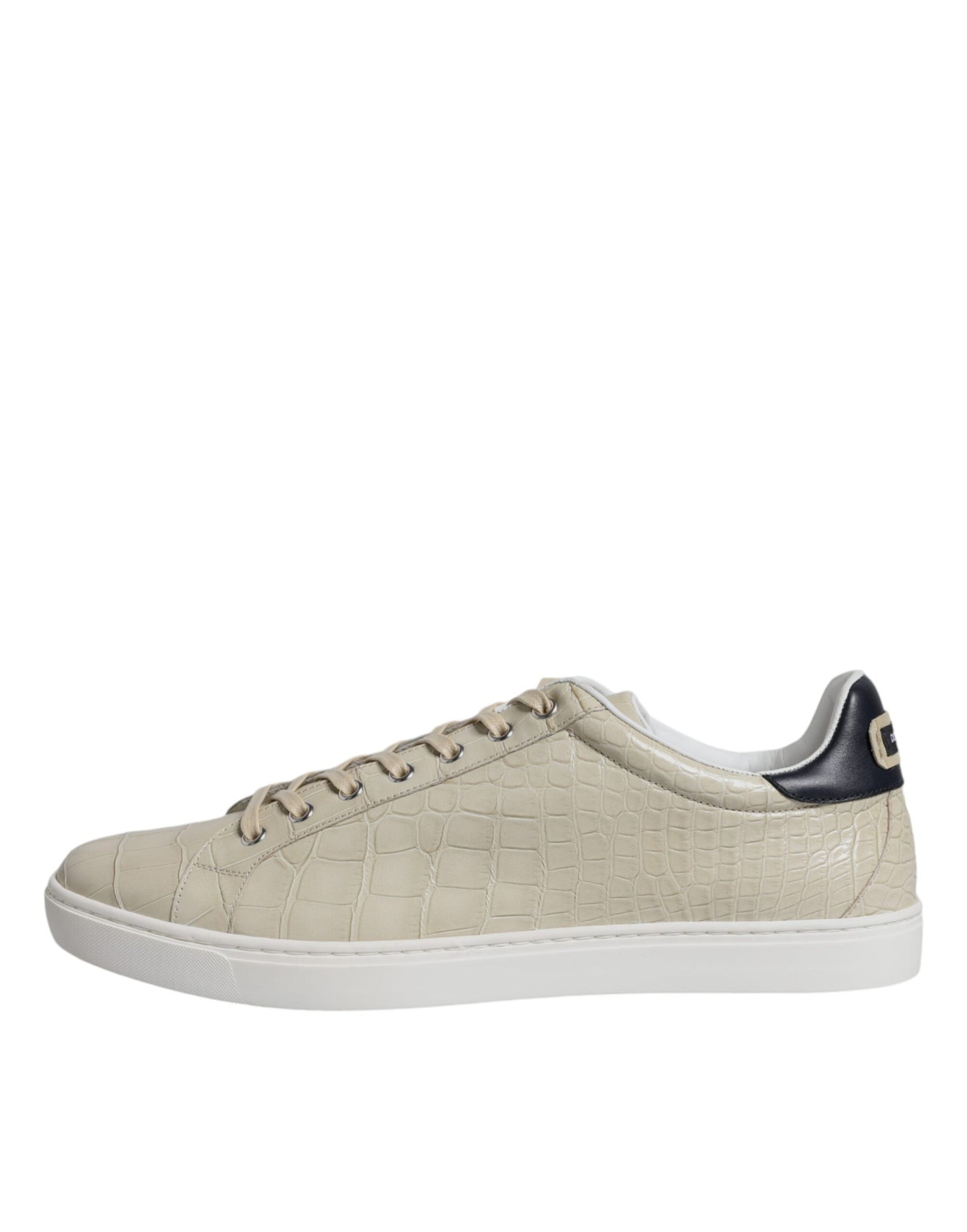 Beige London Leather Low Top Sneakers Shoes