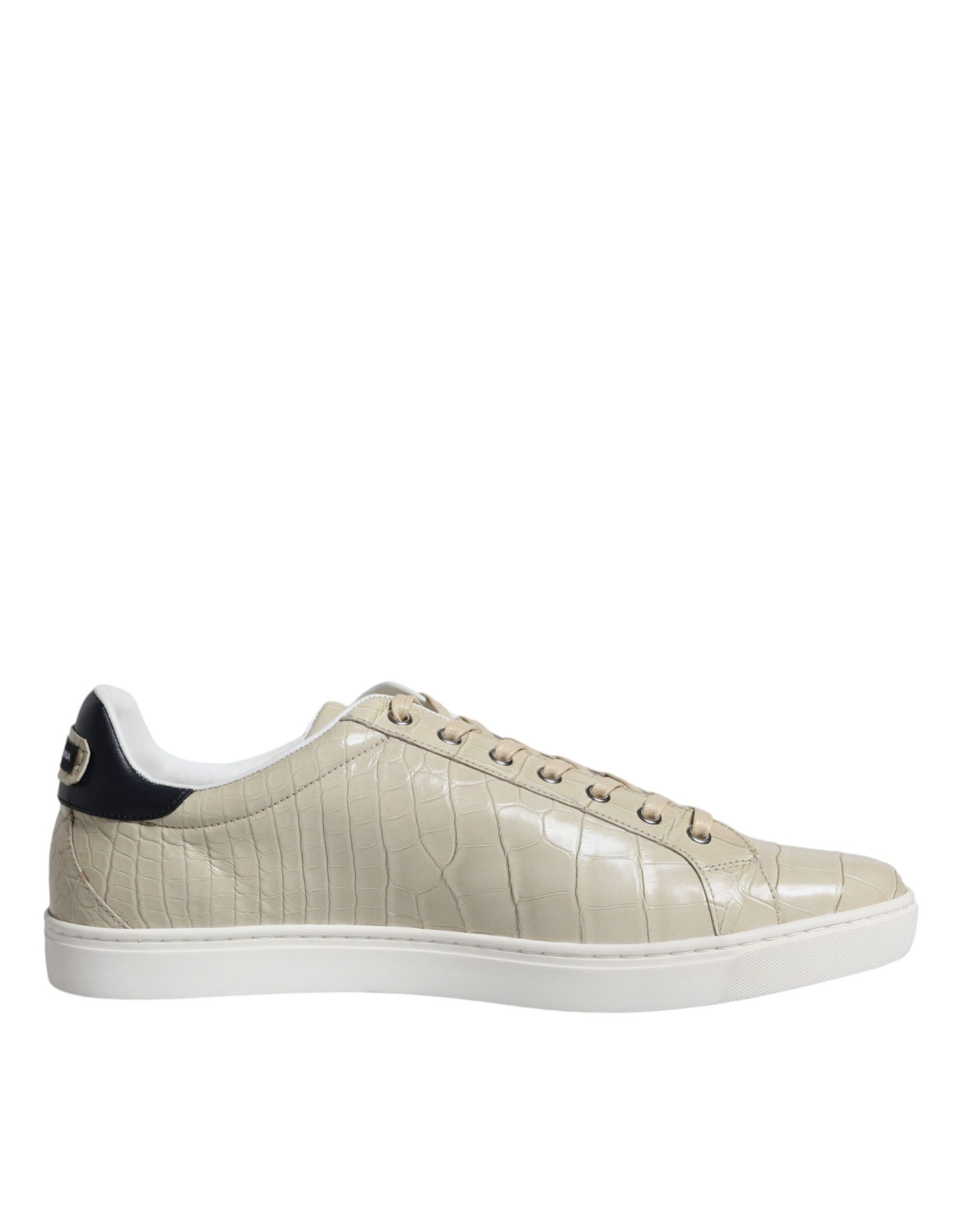 Beige London Leather Low Top Sneakers Shoes