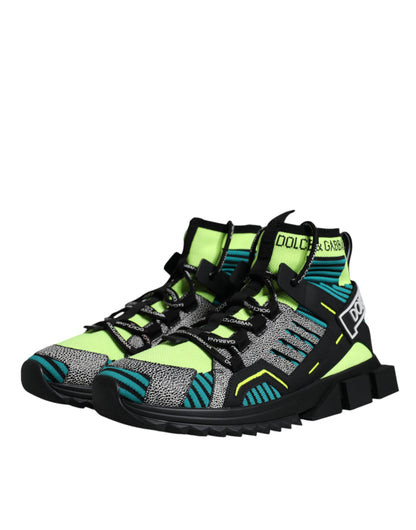 Multicolor Fabric High Top Sorrento Sneakers Shoes