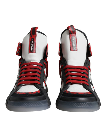 Multicolor Leather High Top Sneakers Shoes