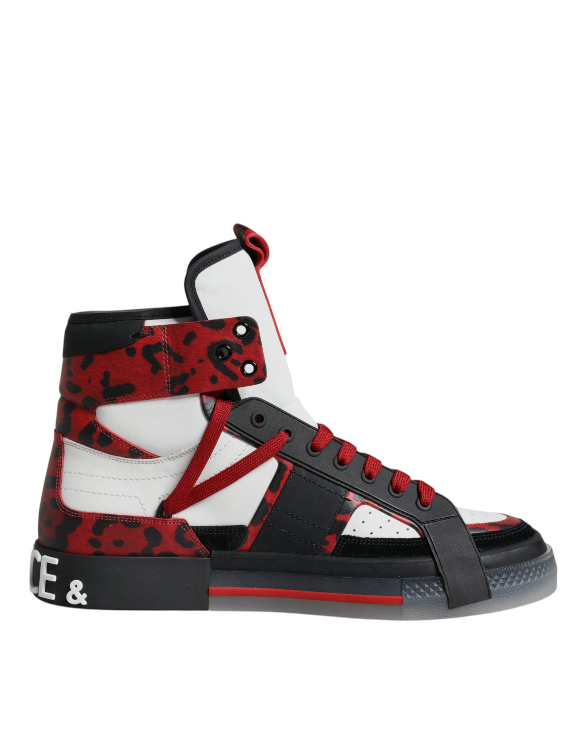 Multicolor Leather High Top Sneakers Shoes