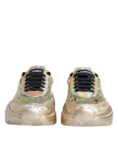 Gold Sequin Iridiscent Daymaster Sneakers Shoes