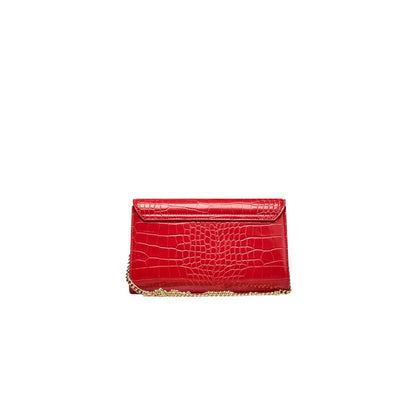 Red Polyethylene Women Crossbody Bag