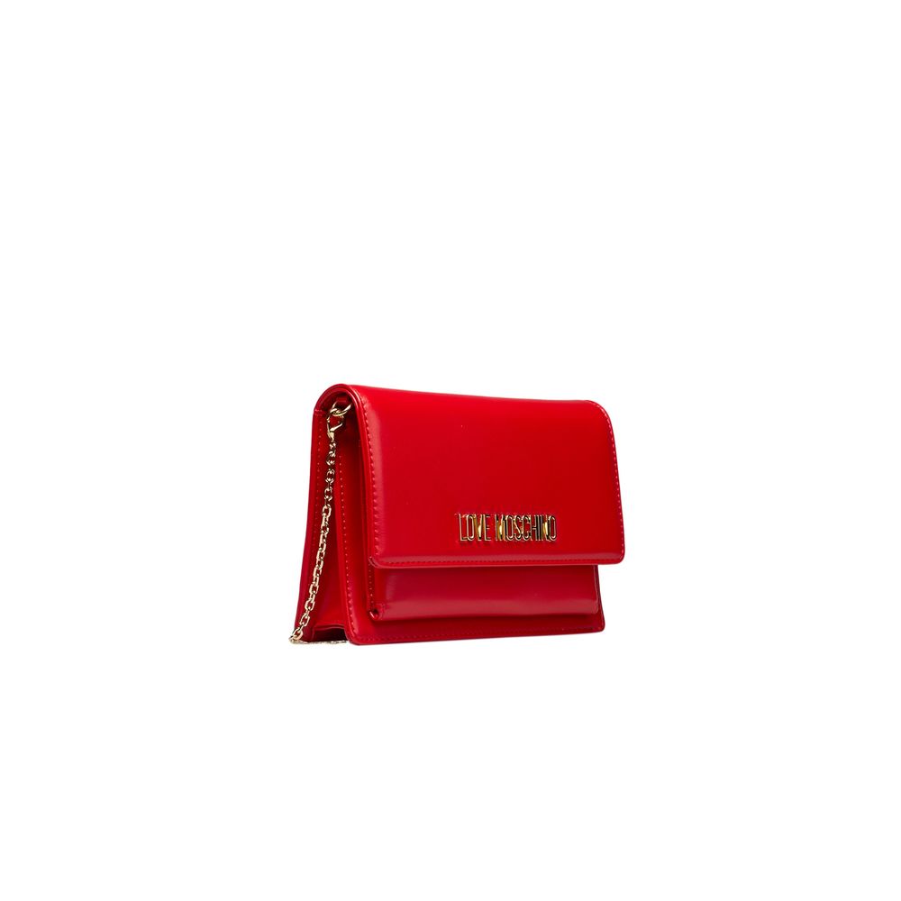 Red Polyethylene Women Crossbody Bag