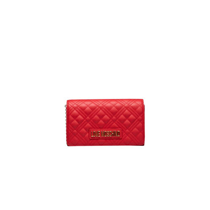 Red Polyethylene Women Crossbody Bag