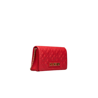 Red Polyethylene Women Crossbody Bag