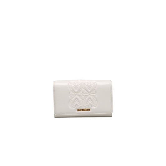 White Polyethylene Women Crossbody Bag