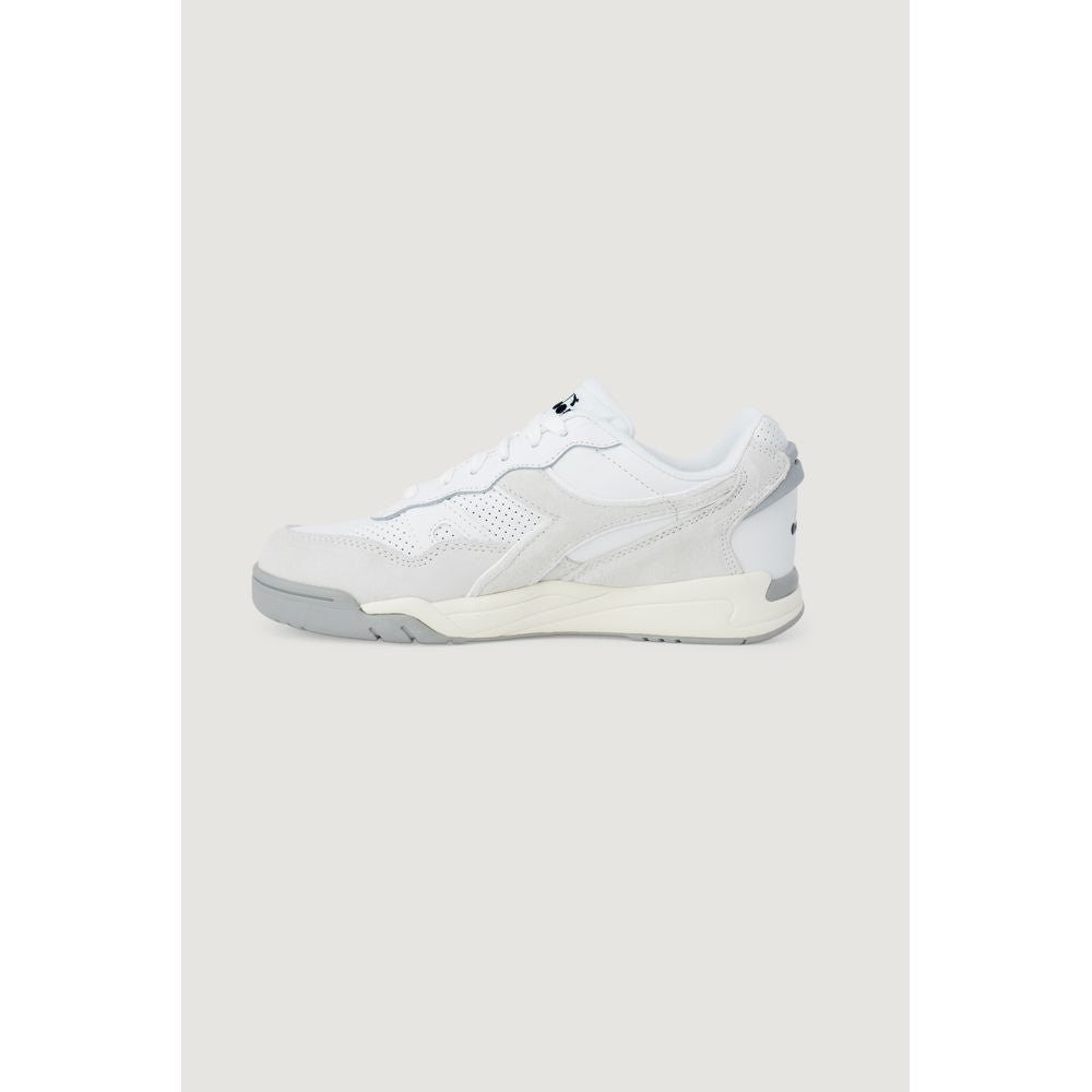 White Synthetic Leather Sneaker