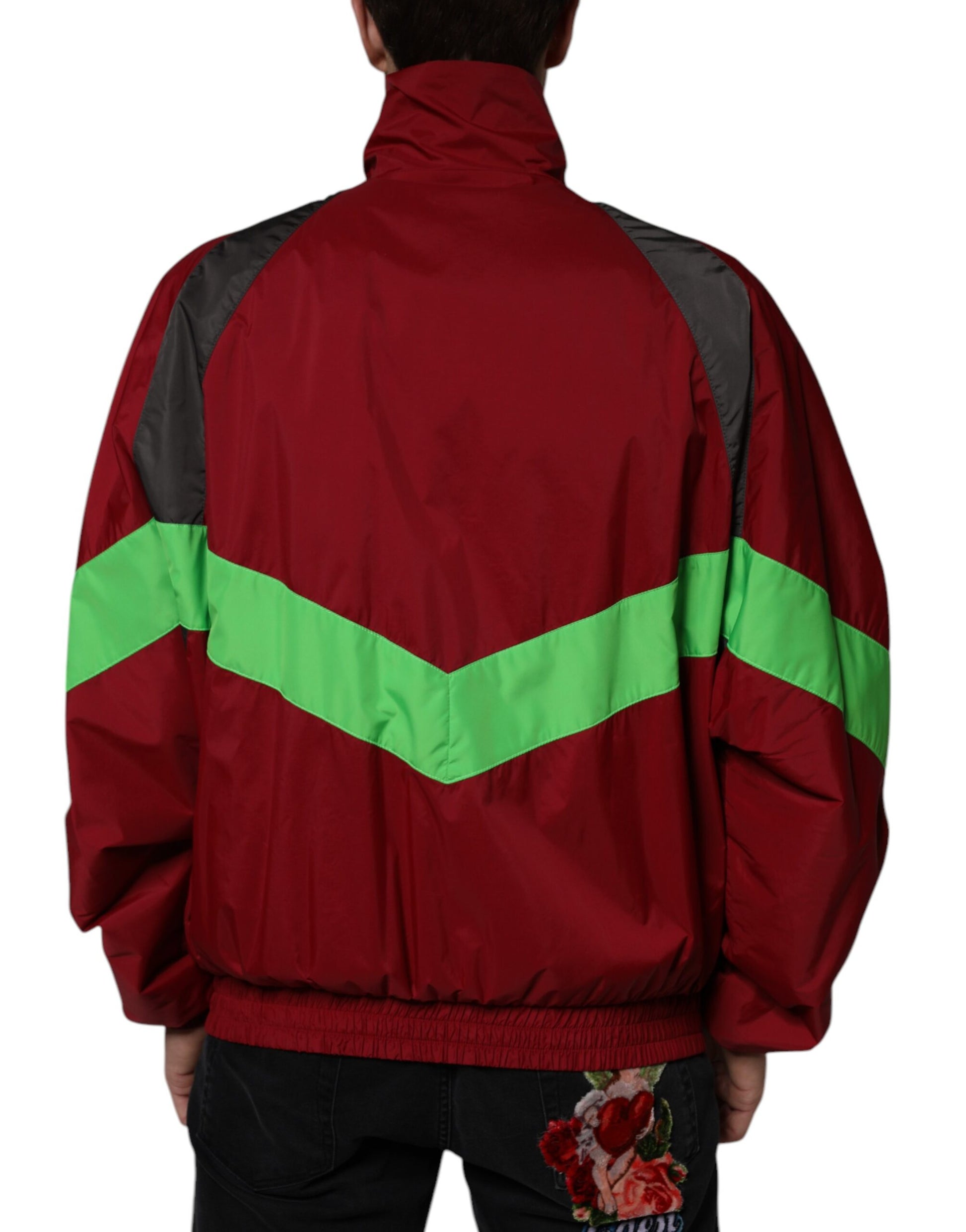 Multicolor Nylon Full Zip Windbreaker Jacket